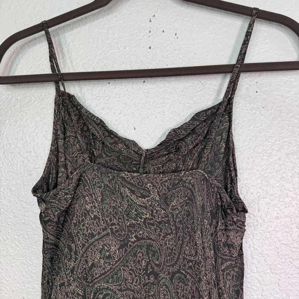Angie Y2K Dress Womens Medium Paisley Animal Print Slip Midi Boho Chiffon Party - Picture 7 of 11